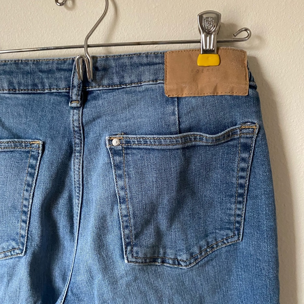 HM maternity mom jean distressed straight leg cotton jeans size small - Picture 5 of 6